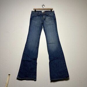 VTG Piper Denim Jean Pant Women 9 Slim Flaired Faded Blue Western Cowgirl Y2K